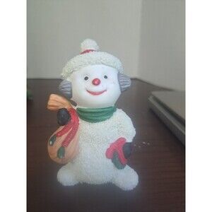 1990s Holiday Traditions Snowman With Sack Textured Finish